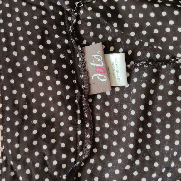 Navy and white polka dot wide leg pants size 22 - Picture 4 of 4